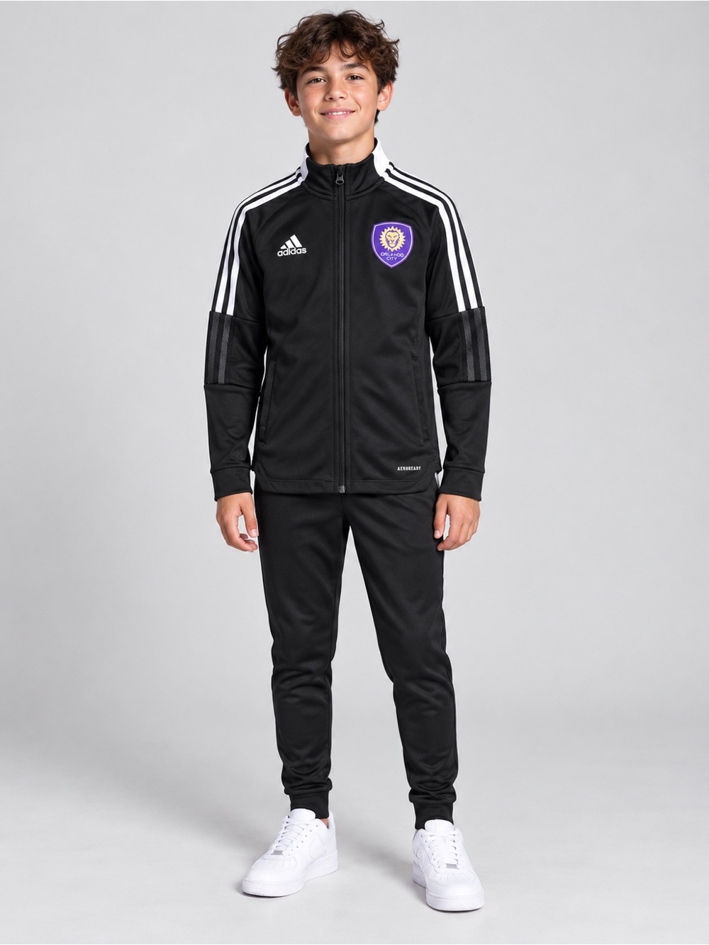 Adidas Orlando City SC AEROREADY Track Jacket Black Youth Large 13/14